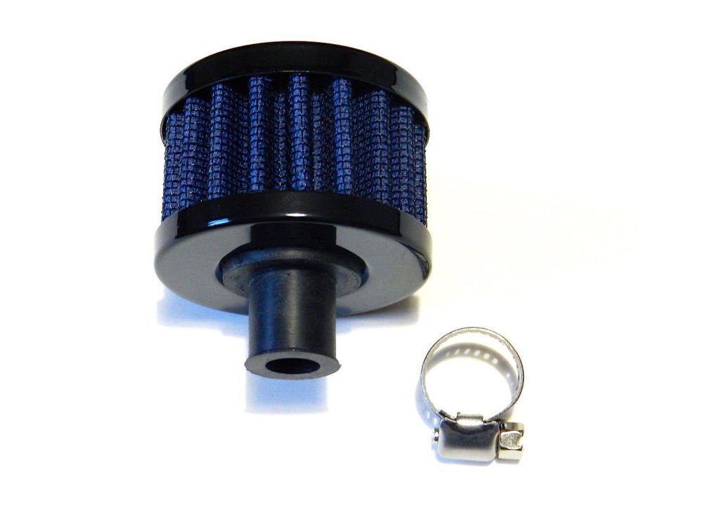 BLUE 9MM RACING MINI AIR OIL BREATHER FILTER FOR NISSAN INFINITI