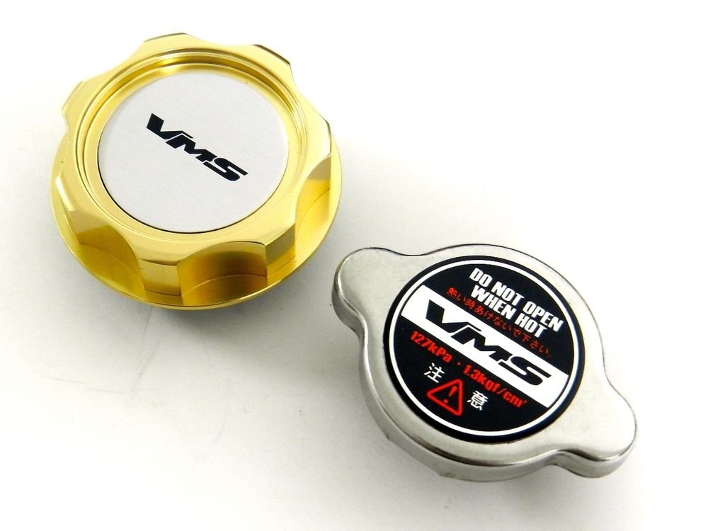 VMS RACING GOLD OIL CAP + RACING RADIATOR CAP NISSAN INFINITI S