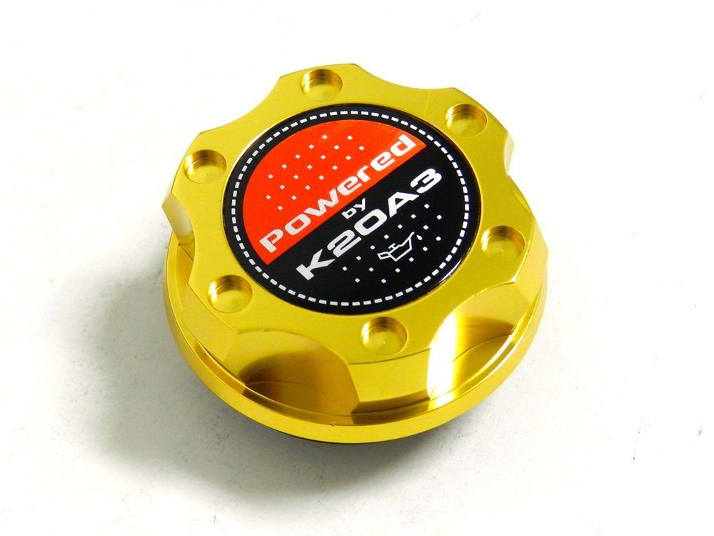 GOLD BILLET CNC RACING ENGINE OIL FILLER CAP HONDA CIVIC RSX K20A3