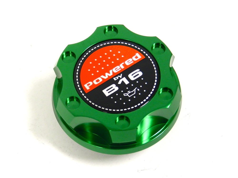 GREEN BILLET CNC RACING ENGINE OIL FILLER CAP HONDA CIVIC DEL SOL CRX B16