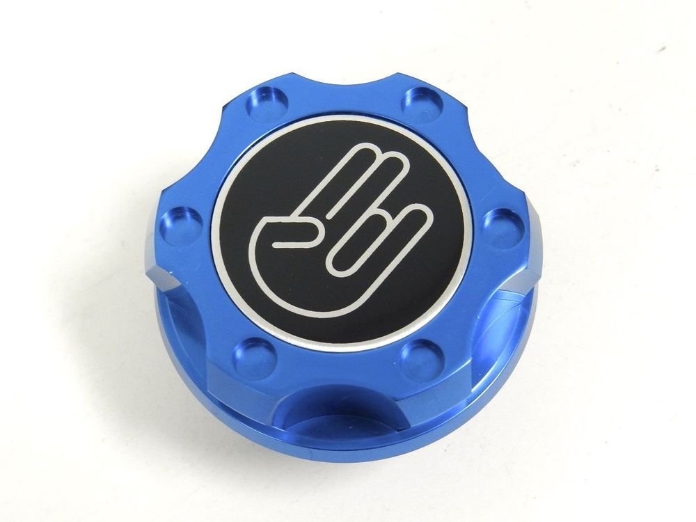 BLUE SHOCKER BILLET RACING ENGINE OIL FILLER CAP FOR FIAT 500 / DODGE DART