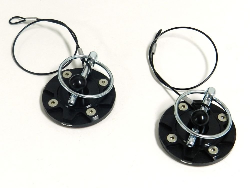 BLACK UNIVERSAL DUMMY FAKE RACING HOOD PIN APPEARANCE KIT FOR HOOD TRUNK D