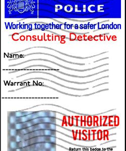 British Police Badge âSherlockâ Personalized