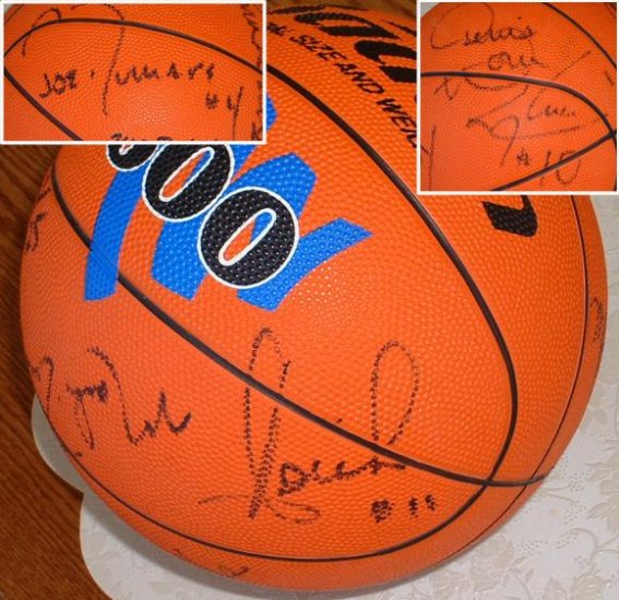autographed basketball 92-93 Detroit Pistons