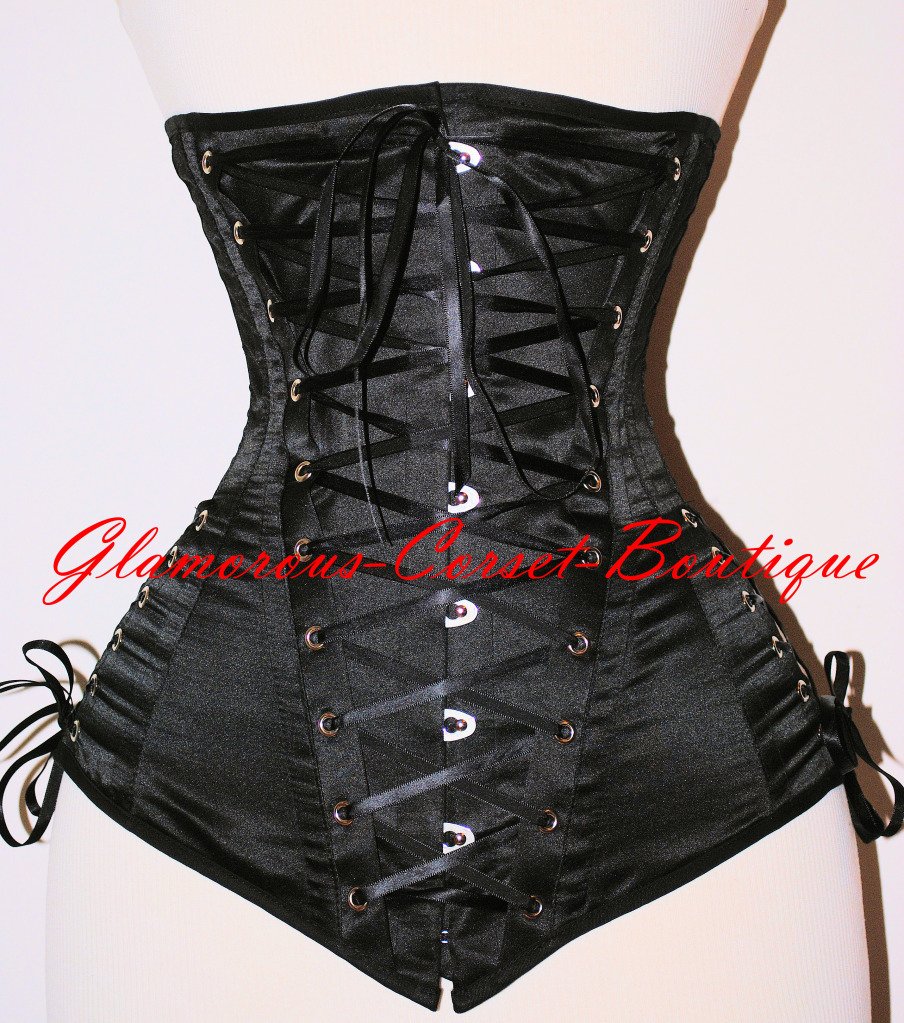 NEW Long Double Steel Boned Underbust Waist Training Corset Waist Cincher XS-3XL