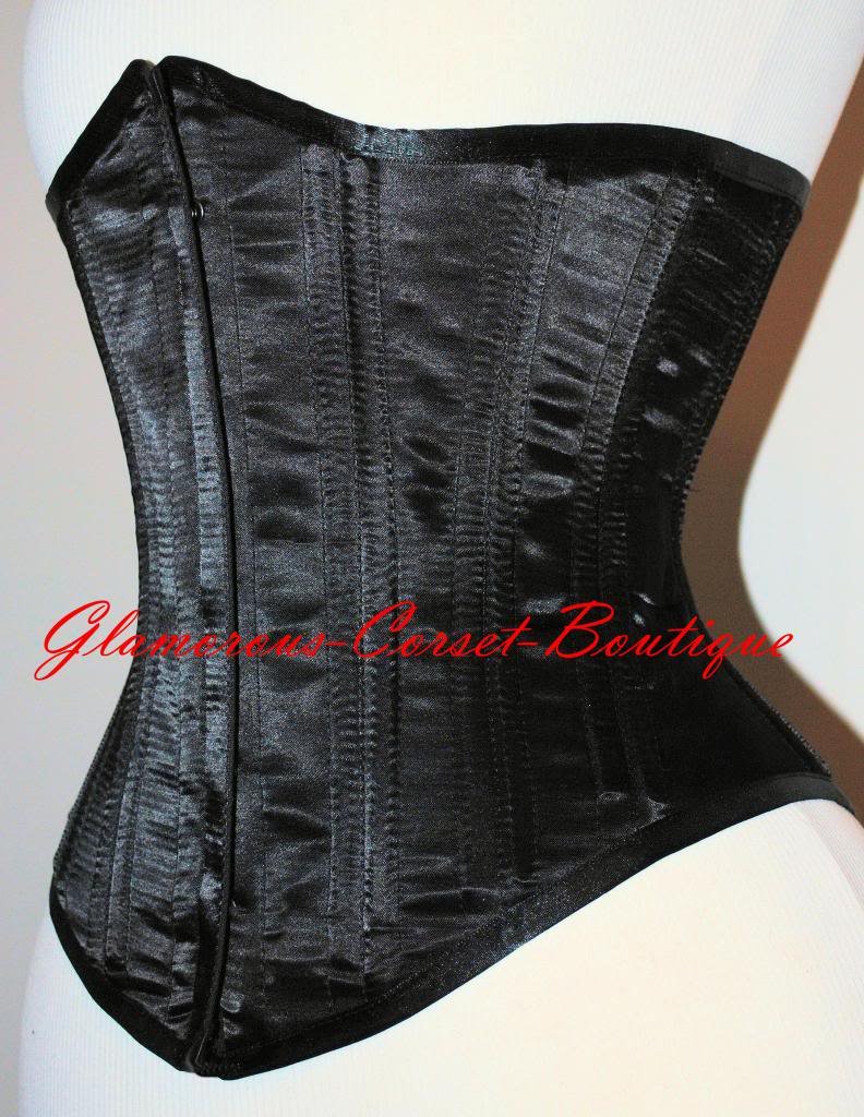 Double Steel Boned Waist Training Corset Underbust Shaper Tight Lacing XS - 3XL