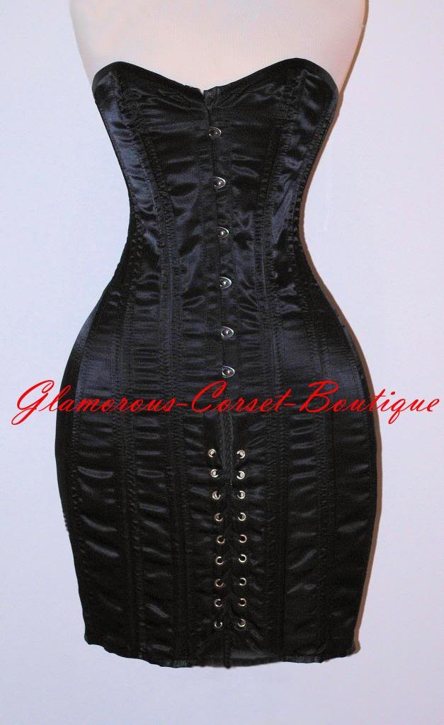 NEW Corset Dress Waist Training Double Steel Boned 26 Steel Bones DOM XXS-3XL
