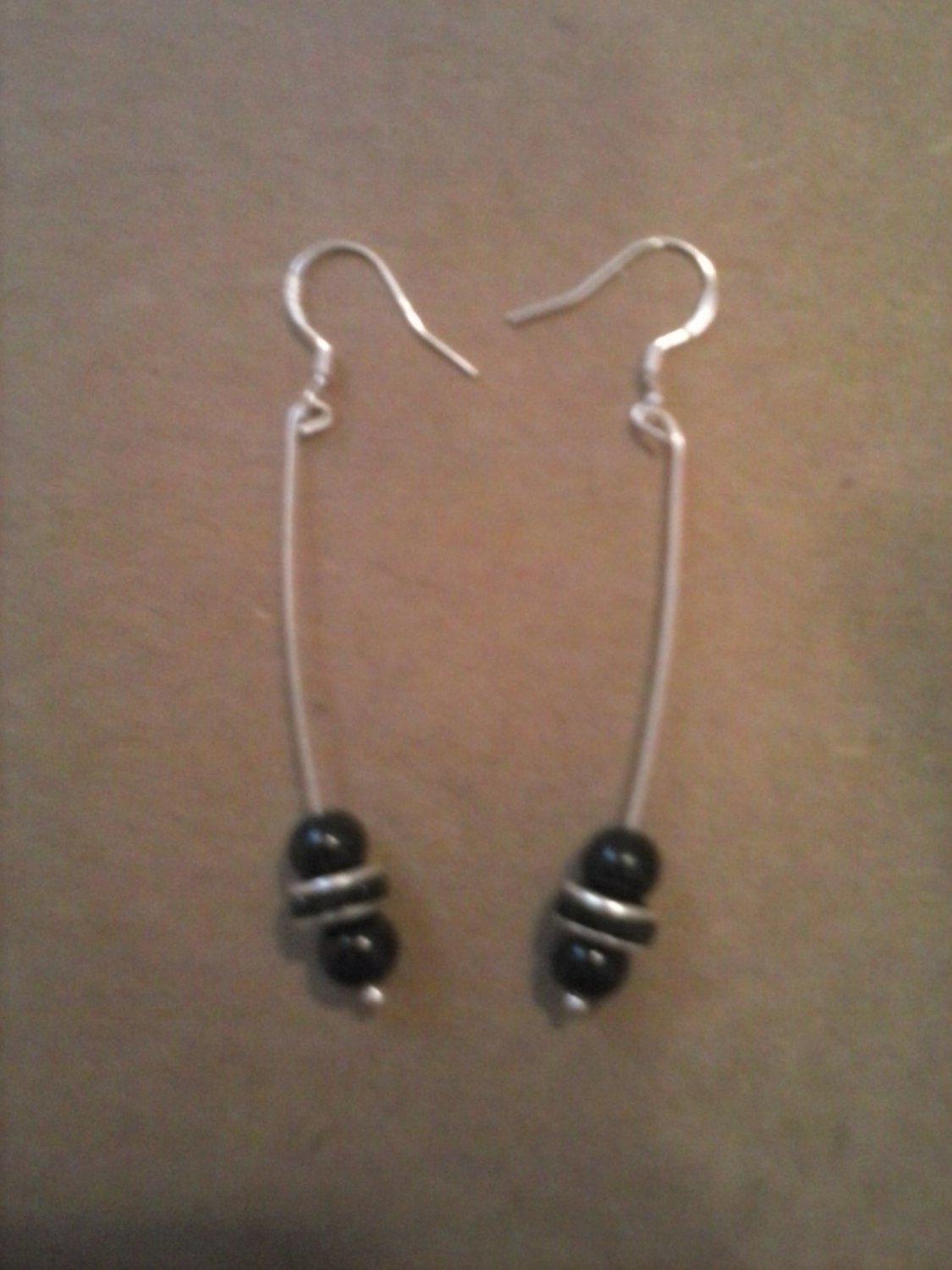 black pearl earrings