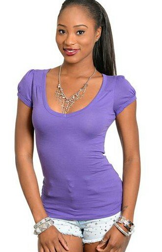 Purple stretch fit top S M L