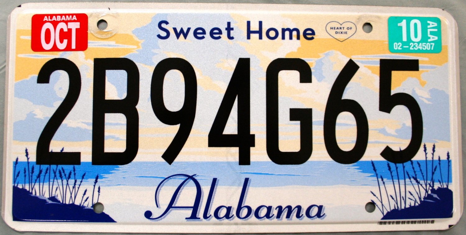 alabama specialty license plates