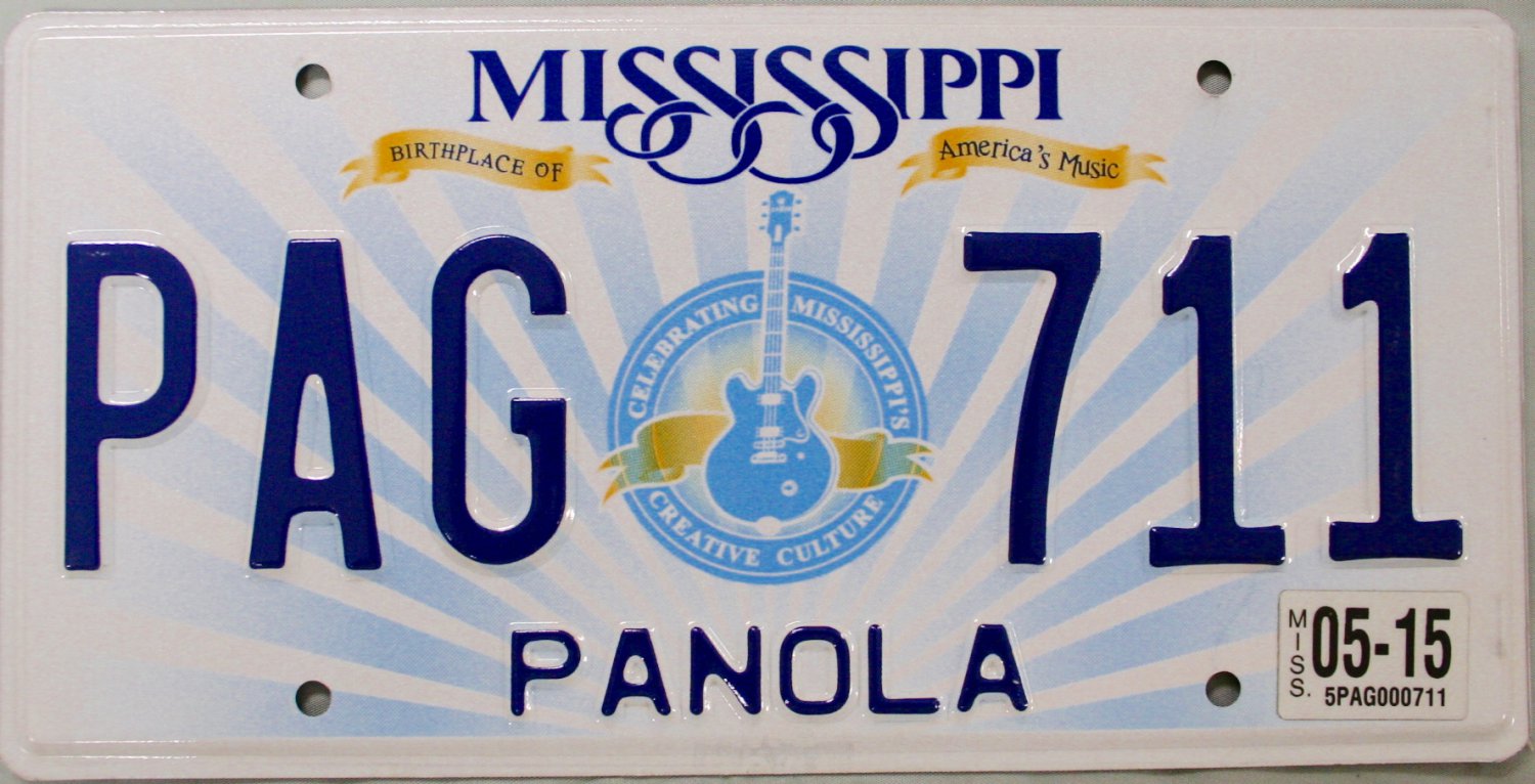 2015 Mississippi License Plate (PAG 711)