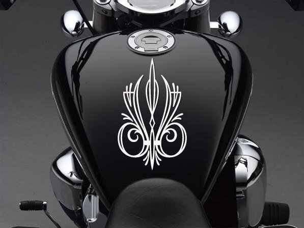 6" x 3.6" - Pinstripe - Pick Color - Vinyl Decal Sticker (Design #2)