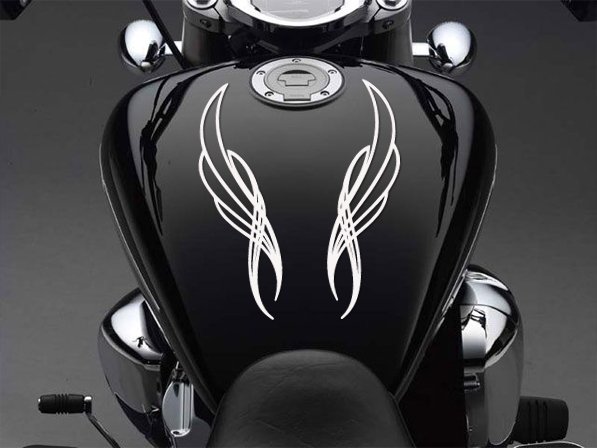 13" x 6.5" - Two Pinstripes - Pick Color - Vinyl Decal Sticker (Design #5)