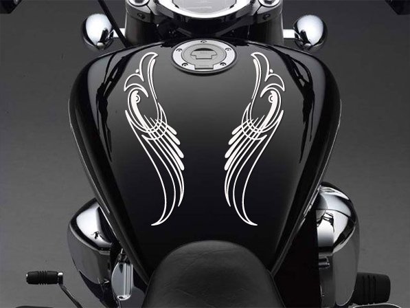 7" x 2.4" - Two Pinstripes - Pick Color - Eagle - Vinyl Decal Sticker (Design #6)