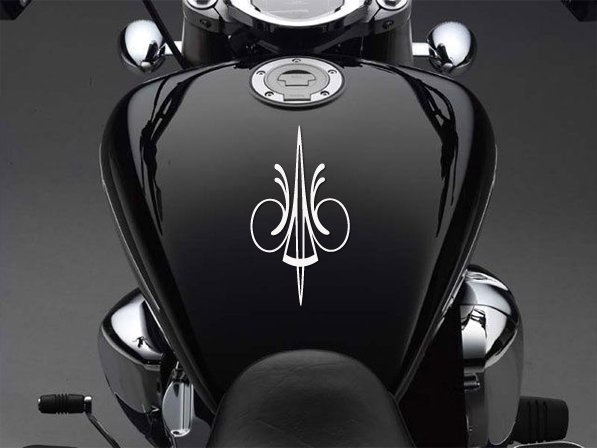 5" x 2.75" - Pinstripes - Pick Color - Vinyl Decal Sticker (Design #7)