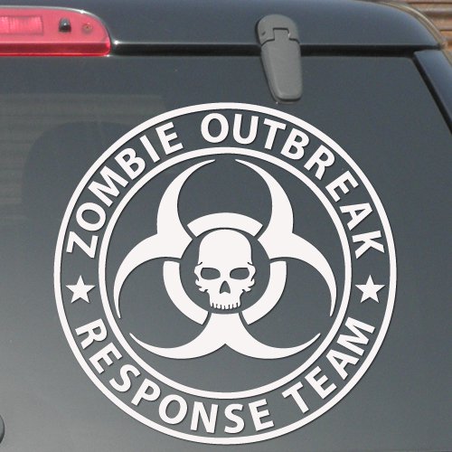 4" x 4" - Zombie Outbreak Response Team - Pick Color - Vinyl Decal Sticker (Design #01)
