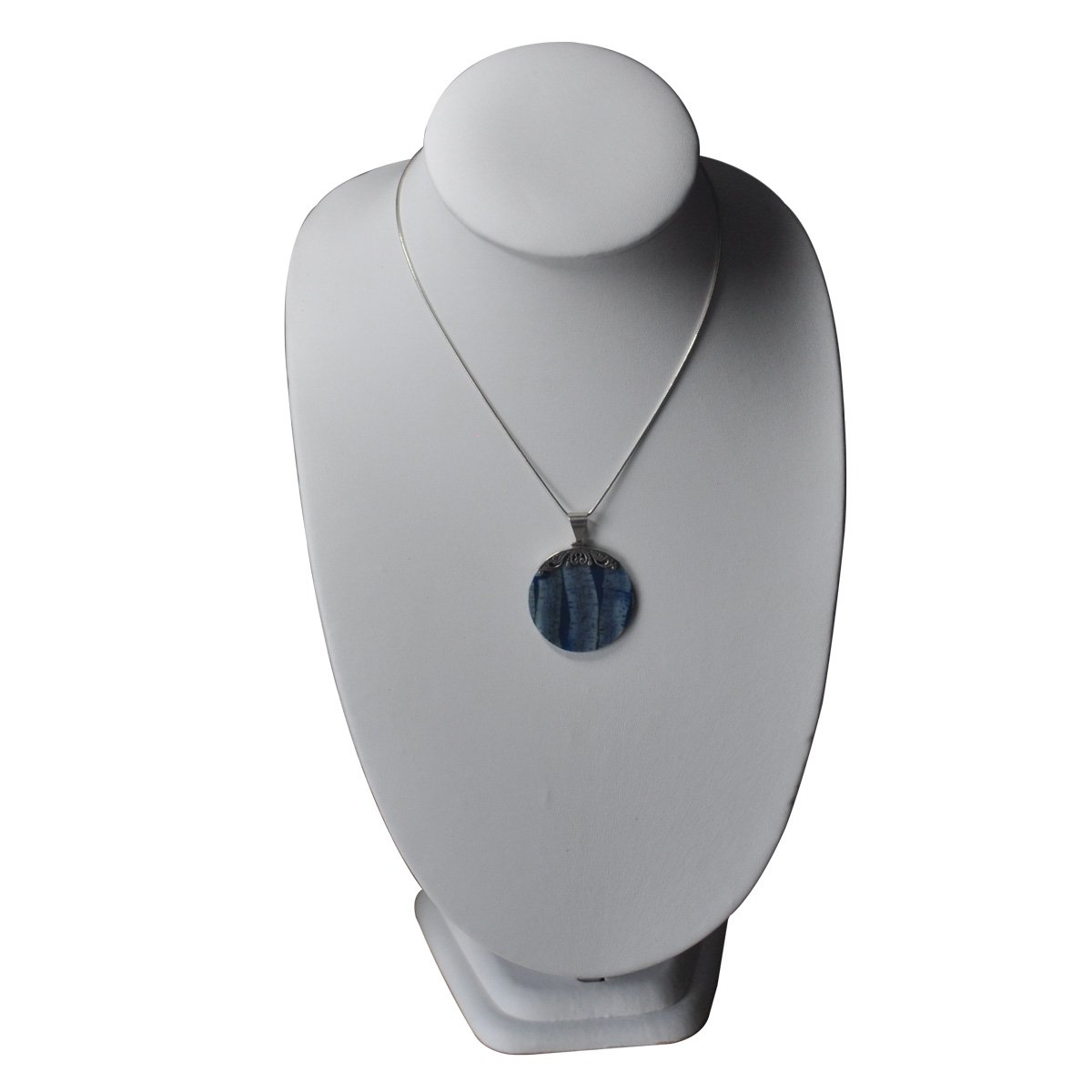Blue Coral Circle Pendant