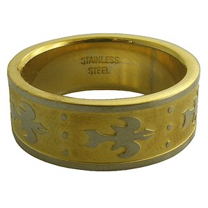 316L Stainless Steel Tribal Pattern Handmade Men's Ring
