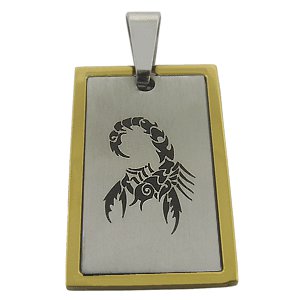 316L Stainless Steel Pendant Tribal Scorpion Pattern