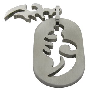 316L Surgical Stainless Steel Pendant Tribal Pattern