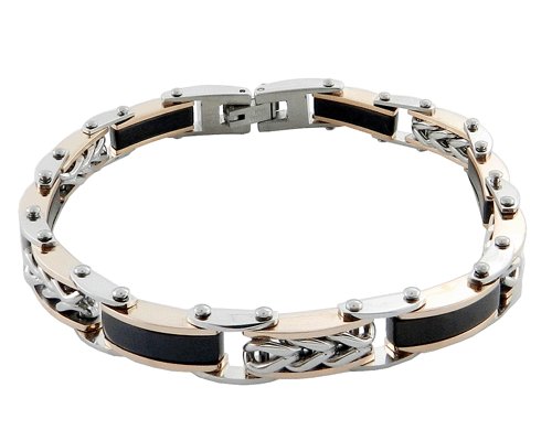 316L Stainless Steel Silver and Gold Chain Casual Fashion Men's Bracelet