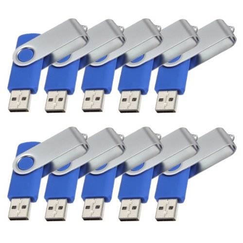 Enfain® 10pcs Cheap Giveaway Bulk 64MB USB 2.0 Flash Memory Thumb Drive(64MB, Blue)