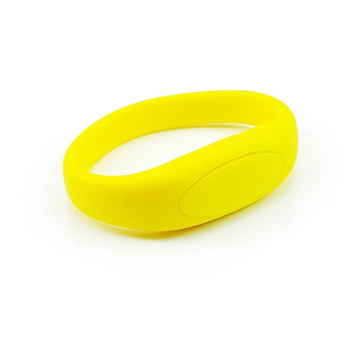 Enfain® Nice Wrist Band Style New Silicone Waterproof USB 2.0 Memory Stick Pendrive(16gb,Yellow)
