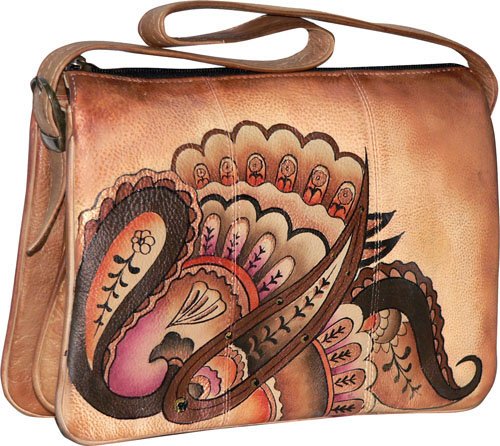 AN373 - Italian Hand-Painted Leather Handbag