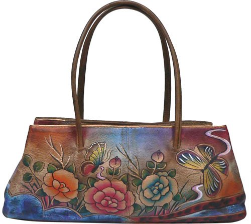 AN384 - Italian Hand-Painted Leather Handbag