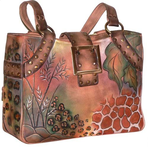 AN400 - Italian Hand-Painted Leather Handbag