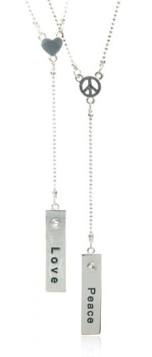 FJN-781 - Inspirational Rectangle Charm "Y" Necklace