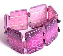 Resin Etched Purple Bracelet
