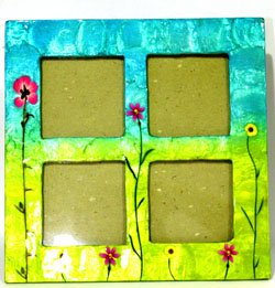 Capiz Shell Large 4 in 1 Flower Picture Frame