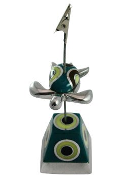 Turtle Card/Picture Holder Teal Circles