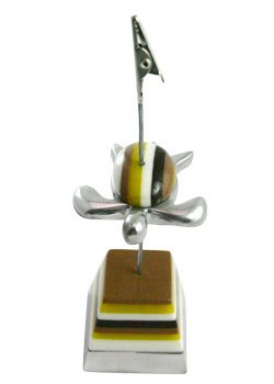 Butterfly Card/Picture Holder Brown Stripes