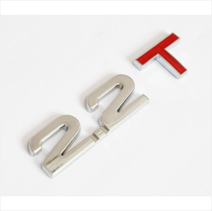 2.2 T Metal Chrome 3D Car Badge / Adhesive Badge Sticker Decor