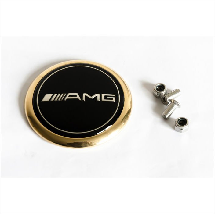 MERCEDES-AMG 24K Gold Plated Rear Trunk Emblem 62mm