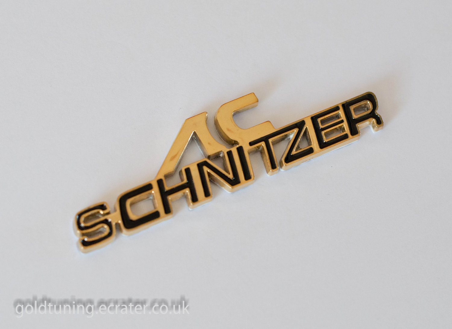 BMW AC SCHNITZER 24K Gold Plated 3D Badge Emblem Sticker Black