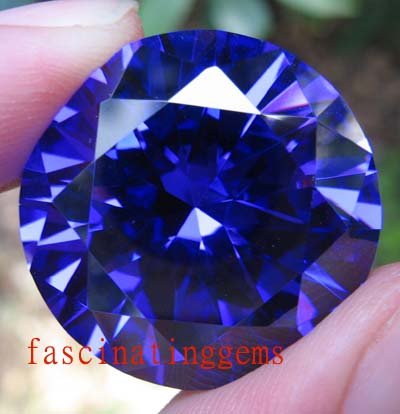 100.65CT BIG EXCELLENT STUNNING BLUE ROUND ZIRCON