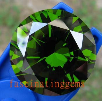 100.85CT STUNNING DEEP GREEN ROUND ZIRCON