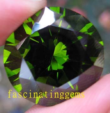 208.00CT STUNNING DEEP GREEN ROUND ZIRCON