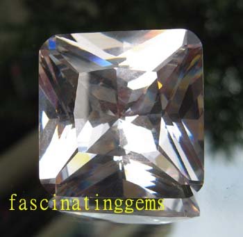 49.00CT BIG BEAUTIFUL STUNNING SQUARE BLOOD WHITE ZIRCON