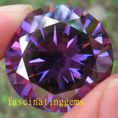 20.65CT HUGE EXCELLENT STUNNING ROUND DEEP PURPLE ZIRCON
