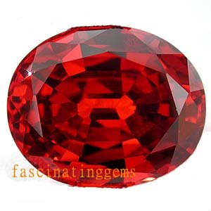 20.05CT CHARMING GLISTENING OVAL RED ZIRCON