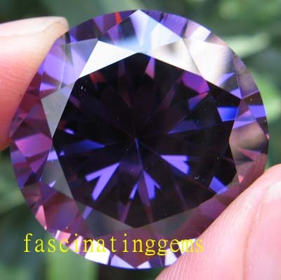 48.65CT HUGE EXCELLENT STUNNING ROUND DEEP PURPLE ZIRCON