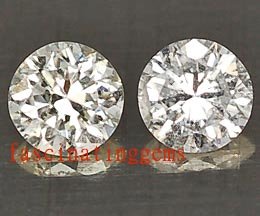12.98CT PAIR BEAUTIFUL CHARMING WHITE ROUND ZIRCON