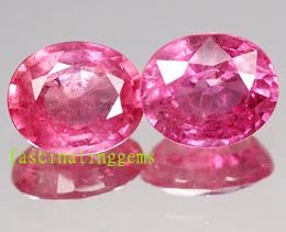 13.15CT PAIR BEAUTIFUL CHARMING PINK OVAL ZIRCON