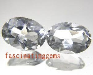 10.05CT PAIR BEAUTIFUL CHARMING WHITE OVAL ZIRCON