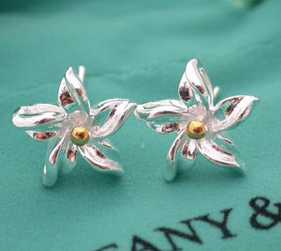 Amazing Sterling new style redbud flower dangling earrings