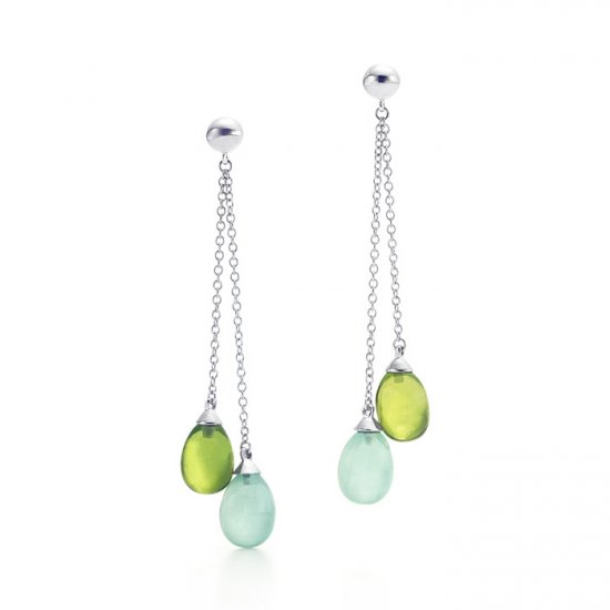 Beautiful 925 Sterling silver multi-colour beads earrings,new arrival!